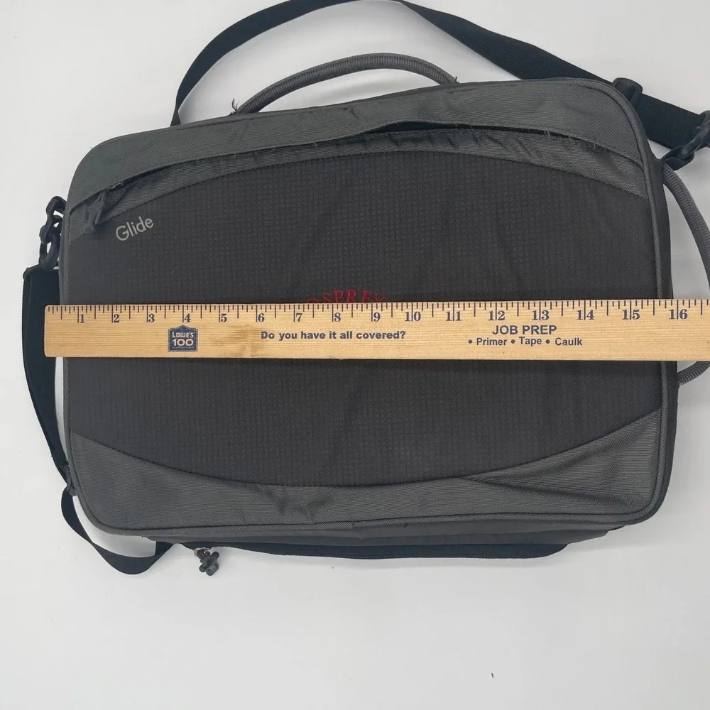 Osprey Glide Messenger Bag Gray Black Laptop Shoulder Bag‎ Travel Commuter 16x12